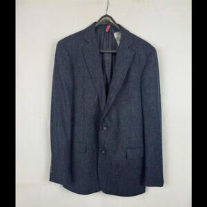Brooks Brothers Tweed Regent Fit Blazer Jacket Wool Blue Size 42 L US